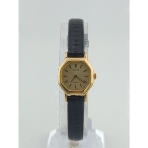 Pulsar Watch Womens 17mm Gold Tone Octagon Dial V232-6870 New Battery & Strap